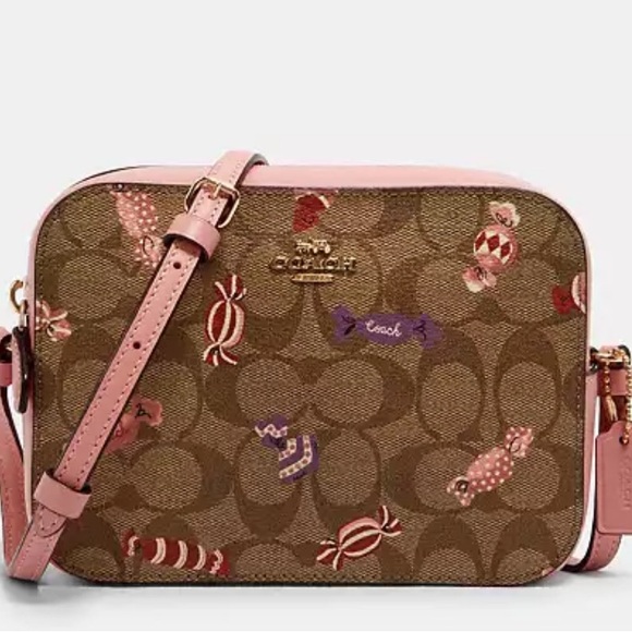 Coach Camera Bag with Signature Candy Print Crossbody Bag